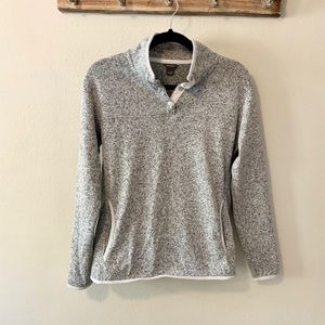 Heather gray Eddie Bauer pullover, size medium
